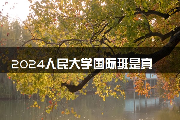 2024人民大学国际班是真的吗 拿什么学位