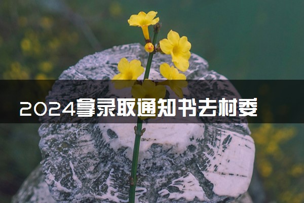 2024拿录取通知书去村委会领钱 都需要哪些手续