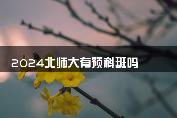 2024北师大有预科班吗 有什么项目