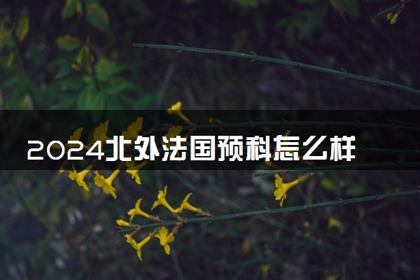 2024北外法国预科怎么样 好考吗