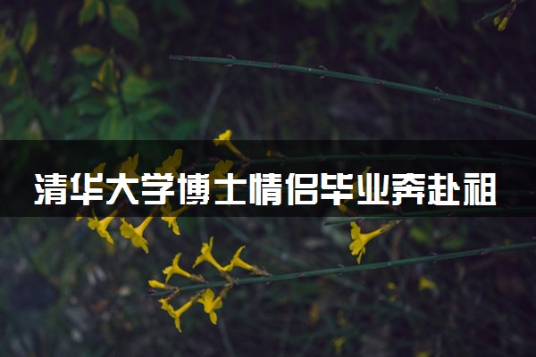 清华大学博士情侣毕业奔赴祖国中部 从默契球友到铁杆战友