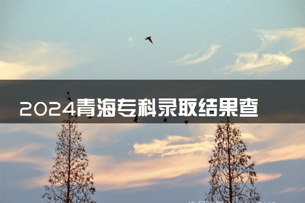 2024青海专科录取结果查询方法 什么时候结束录取