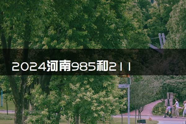 2024河南985和211大学录取率及录取人数是多少