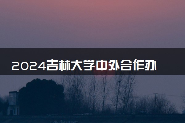 2024吉林大学中外合作办学学费 各专业最新收费标准