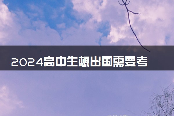 2024高中生想出国需要考虑哪些因素 准备什么