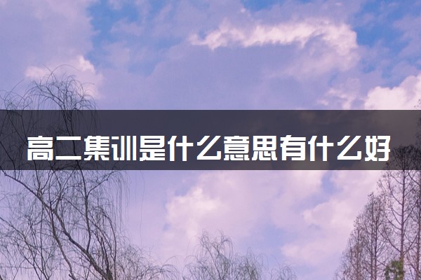 高二集训是什么意思有什么好处