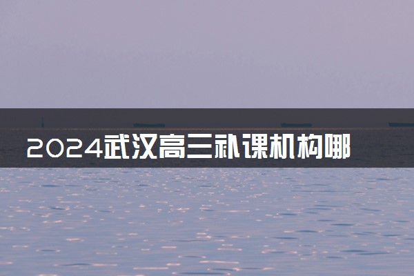 2024武汉高三补课机构哪个好 怎么补课最有效