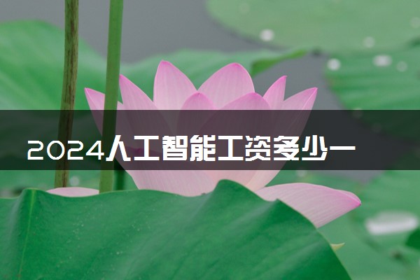 2024人工智能工资多少一个月 赚的多吗