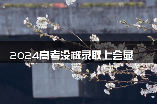 2024高考没被录取上会显示什么 会不会有通知