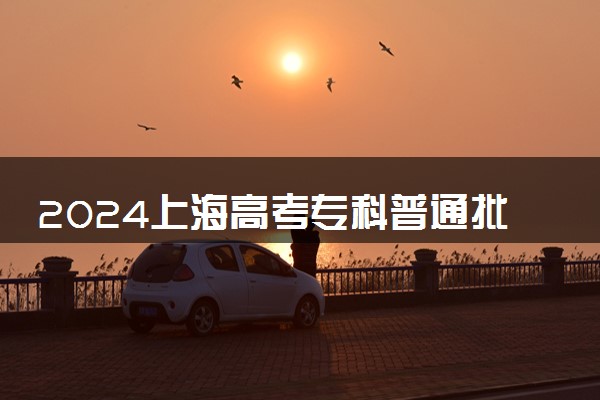 2024上海高考专科普通批征求志愿填报时间确定 明日结束