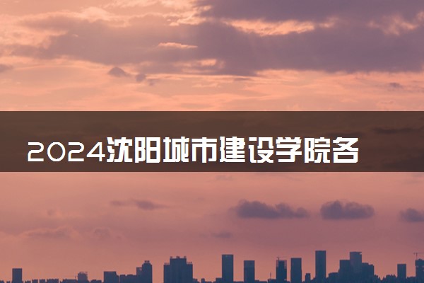 2024沈阳城市建设学院各省录取分数线是多少 附历年最低分