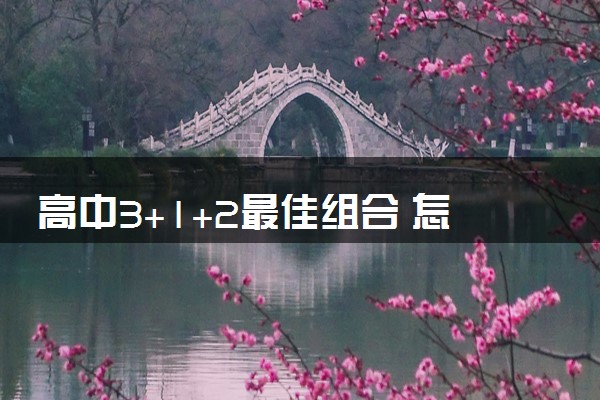高中3+1+2最佳组合 怎么选科最聪明