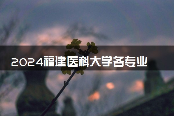 2024福建医科大学各专业考研分数线一览表 历年复试线汇总