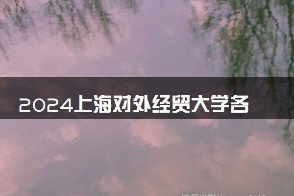 2024上海对外经贸大学各专业考研分数线一览表 历年复试线汇总
