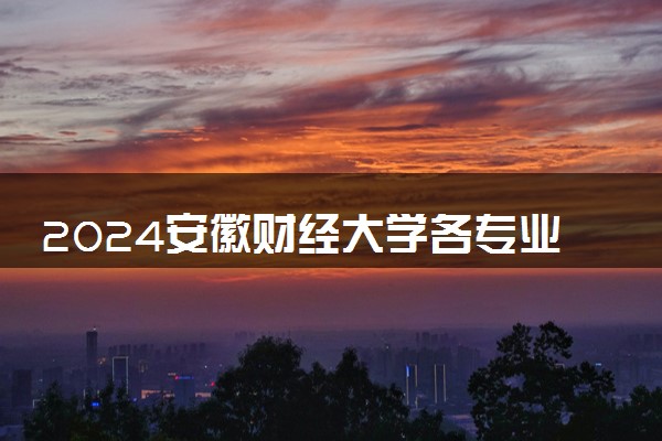 2024安徽财经大学各专业考研分数线一览表 历年复试线汇总