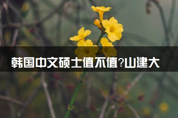 韩国中文硕士值不值？山建大告诉你背后真相！