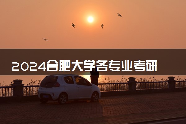 2024合肥大学各专业考研分数线一览表 历年复试线汇总