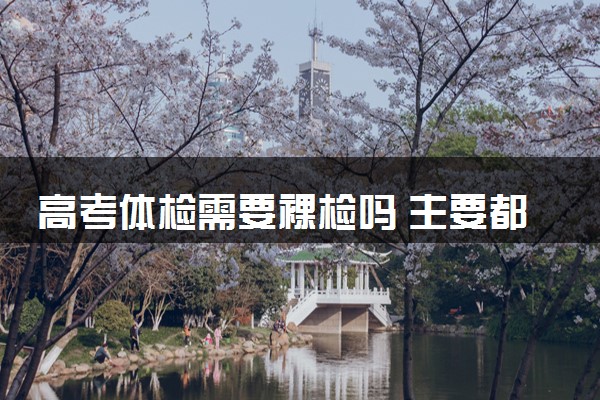 高考体检需要裸检吗 主要都检查哪些项目