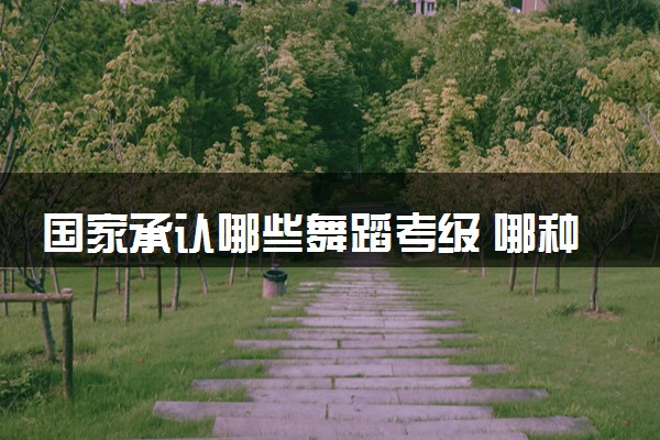 国家承认哪些舞蹈考级 哪种考级证书含金量高