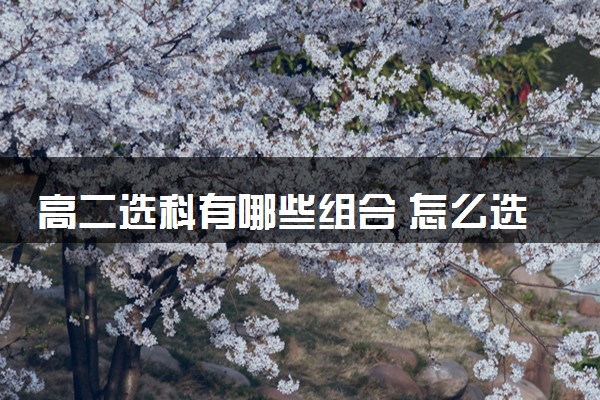 高二选科有哪些组合 怎么选科比较好