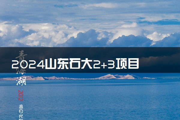 2024山东石大2+3项目有哪些专业 值得报考吗