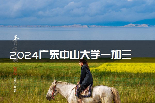 2024广东中山大学一加三项目招生要求 好不好申请