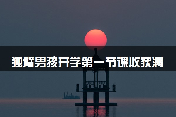 独臂男孩开学第一节课收获满堂掌声 什么情况
