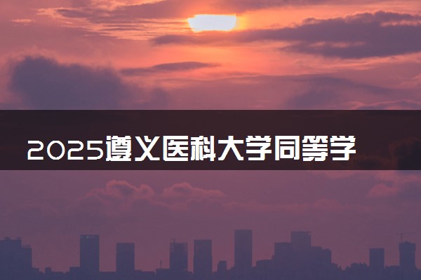 2025遵义医科大学同等学力申硕在职研究生招生简章