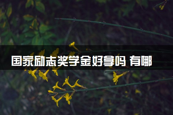 国家励志奖学金好拿吗 有哪些申请条件