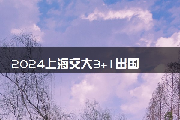 2024上海交大3+1出国留学是全日制吗 有哪些专业