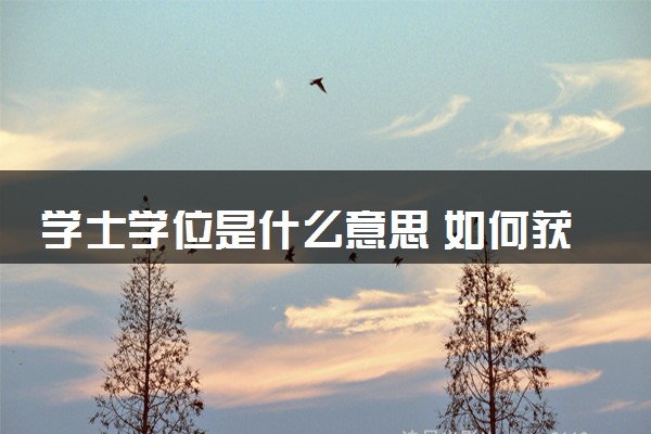 学士学位是什么意思 如何获取