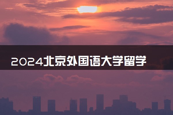 2024北京外国语大学留学预科1+3怎么样 值得读吗