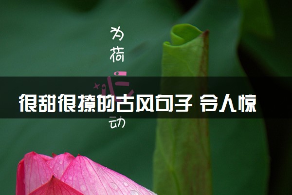 很甜很撩的古风句子 令人惊艳的唯美古风语句