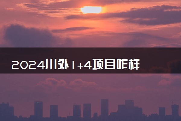 2024川外1+4项目咋样 值得读吗