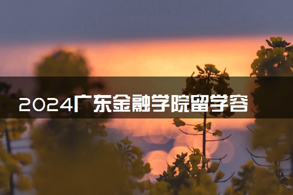 2024广东金融学院留学容易吗 认可度高吗