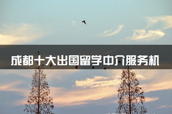 成都十大出国留学中介服务机构排名出炉