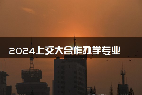 2024上交大合作办学专业有哪些 什么专业好