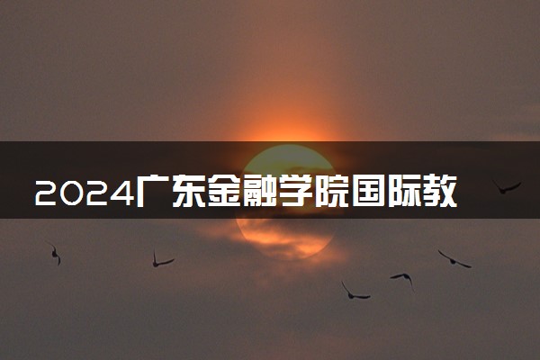2024广东金融学院国际教育学院怎么样 在哪个校区