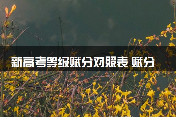 新高考等级赋分对照表 赋分计算公式是什么