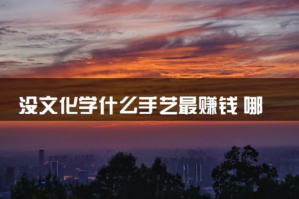 没文化学什么手艺最赚钱 哪些技术好学且高薪