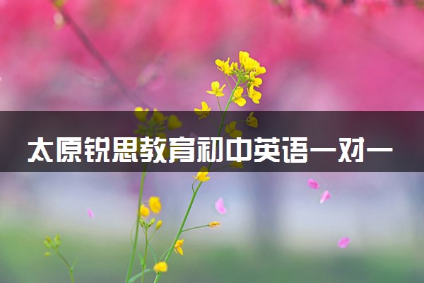 太原锐思教育初中英语一对一补习课程