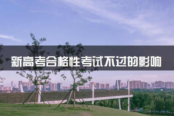 新高考合格性考试不过的影响 能补考吗
