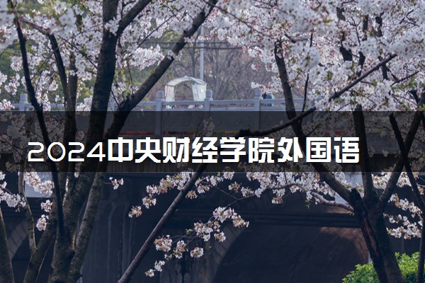 2024中央财经学院外国语学院3+1是咋回事 值得读吗