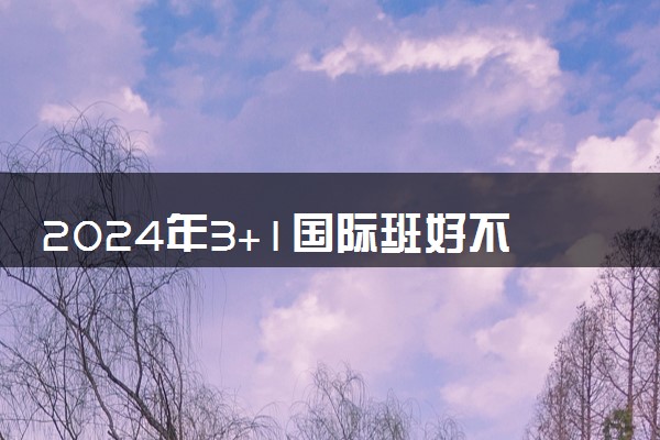 2024年3+1国际班好不好 学历在国内认可度