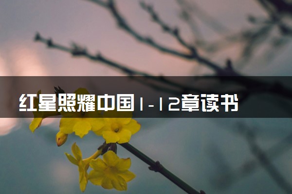 红星照耀中国1-12章读书笔记摘抄 有哪些读后感