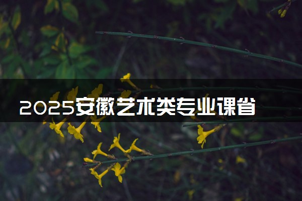 2025安徽艺术类专业课省统考报名时间什么时候 几号缴费