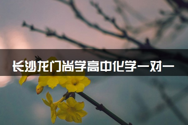 长沙龙门尚学高中化学一对一个性化课程招生