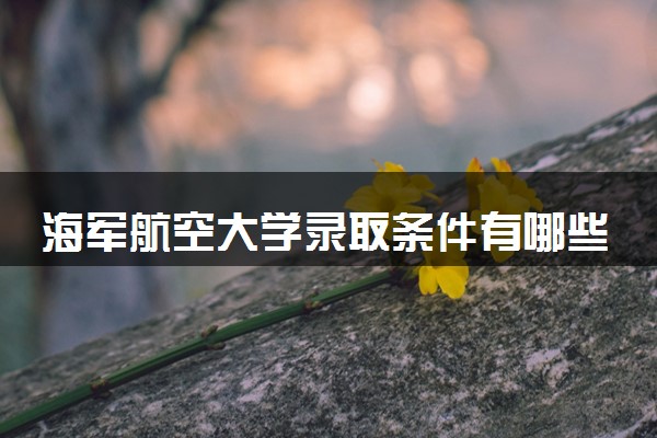 海军航空大学录取条件有哪些 对身体有什么要求