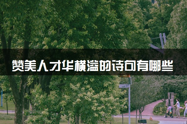 赞美人才华横溢的诗句有哪些 可以用什么成语形容