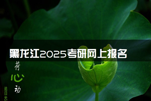 黑龙江2025考研网上报名手机端入口 报名流程是什么
